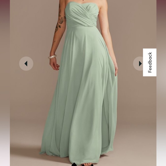 David's Bridal Dresses & Skirts - DAVIDS BRIDAL LONG STRAPLESS BRIDESMAIDS DRESS